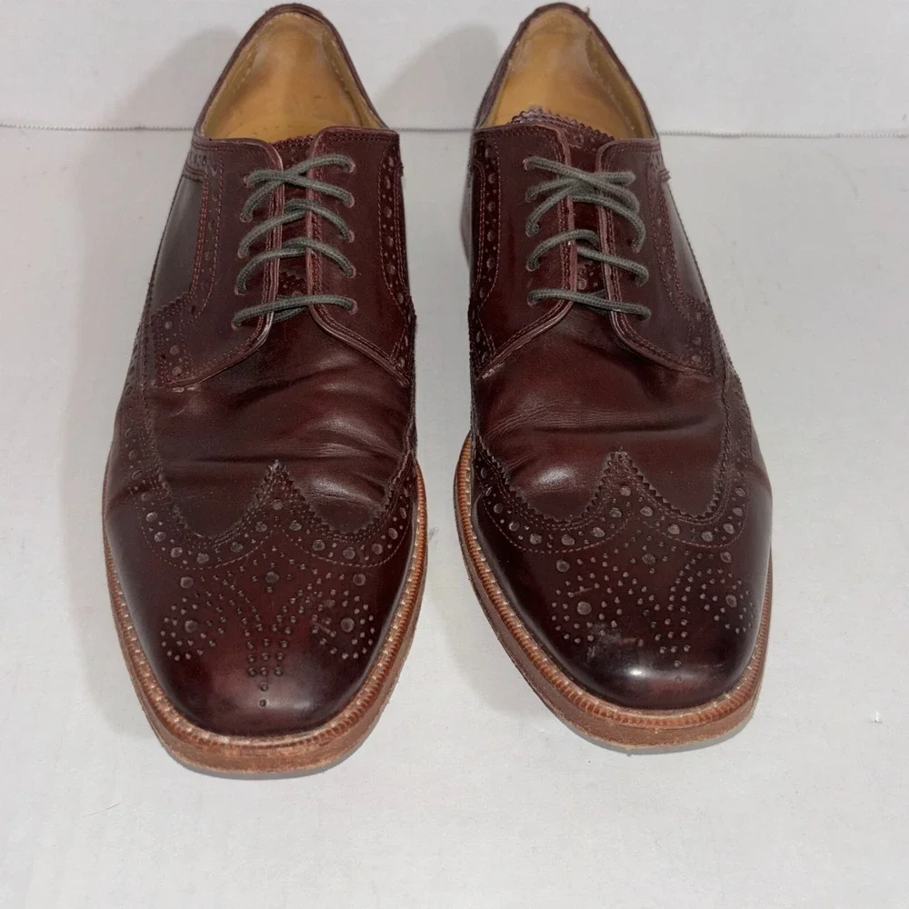 Cole Haan Z16103* Men's Lionel Longwing Brown Oxford‎ Dress Shoe Size 8.5 M
